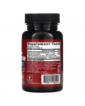 Jarrow Formulas, метил B12 и метилфолат, со вкусом вишни, 5000 мкг/800 мкг, 60 жевательных таблеток